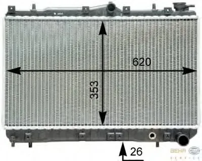 Радиатор, охлаждение двигателя BEHR HELLA SERVICE HELLA купить