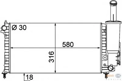 Радиатор, охлаждение двигателя BEHR HELLA SERVICE HELLA купить