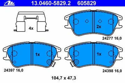 Комплект тормозных колодок, дисковый тормоз ATE купить