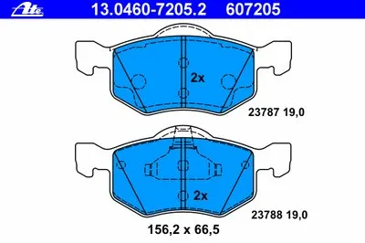 Комплект тормозных колодок, дисковый тормоз ATE купить