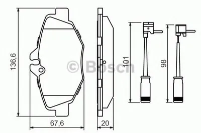 Комплект тормозных колодок, дисковый тормоз BOSCH купить