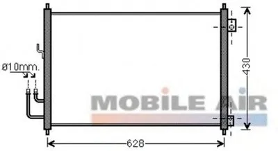 Конденсатор, кондиционер VAN WEZEL купить