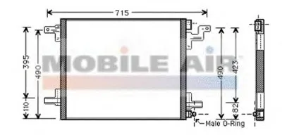 Конденсатор, кондиционер VAN WEZEL купить