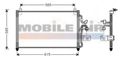 Конденсатор, кондиционер VAN WEZEL купить