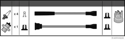 Комплект проводов зажигания HERTH+BUSS JAKOPARTS купить