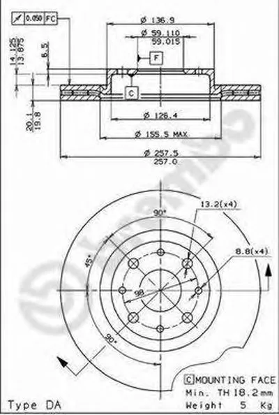 Тормозной диск COATED DISC LINE BREMBO купить
