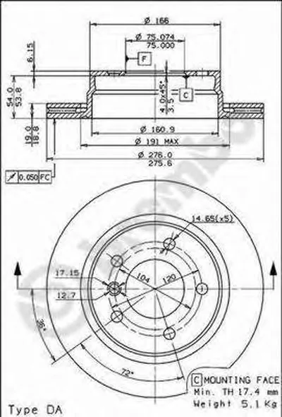 Тормозной диск COATED DISC LINE BREMBO купить