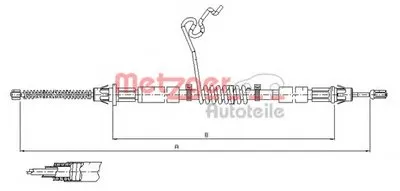 Трос, стояночная тормозная система COFLE METZGER купить