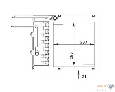 Теплообменник, отопление салона BEHR HELLA SERVICE купить