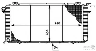 Радиатор, охлаждение двигателя BEHR HELLA SERVICE купить