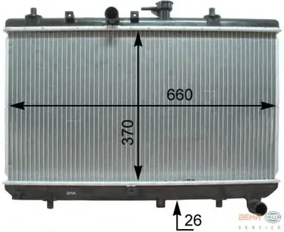 Радиатор, охлаждение двигателя BEHR HELLA SERVICE купить
