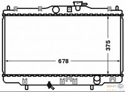 Радиатор, охлаждение двигателя BEHR HELLA SERVICE купить