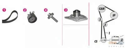 Водяной насос + комплект зубчатого ремня BEHR HELLA SERVICE купить