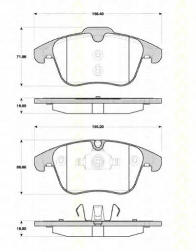 Комплект тормозных колодок, дисковый тормоз TRISCAN купить