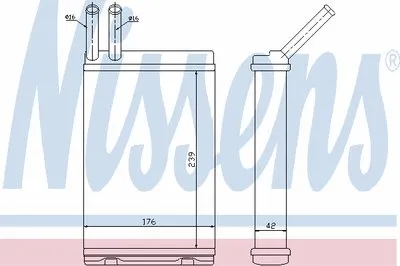 Теплообменник, отопление салона NISSENS купить
