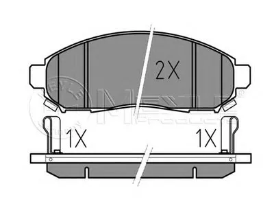 Комплект тормозных колодок, дисковый тормоз MEYLE купить