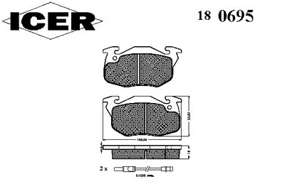 Комплект тормозных колодок, дисковый тормоз ICER купить