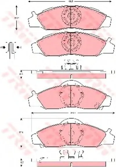 Комплект тормозных колодок, дисковый тормоз TRW купить