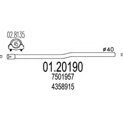 Труба выхлопного газа MTS купить