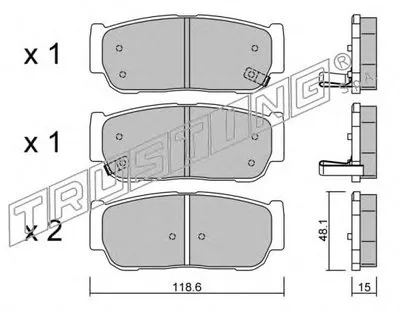 Комплект тормозных колодок, дисковый тормоз TRUSTING купить