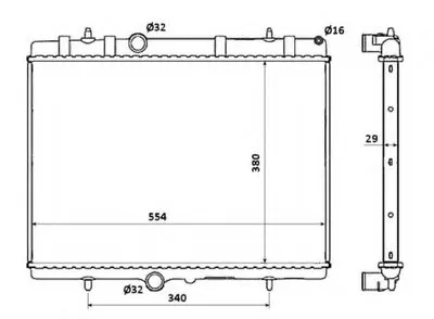 Радиатор, охлаждение двигателя NRF купить