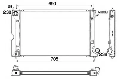 Радиатор, охлаждение двигателя NRF купить