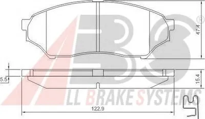 Комплект тормозных колодок, дисковый тормоз A.B.S. купить
