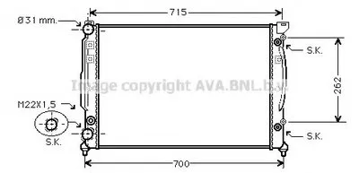 Радиатор, охлаждение двигателя AVA QUALITY COOLING купить