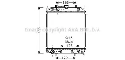 Радиатор, охлаждение двигателя AVA QUALITY COOLING купить