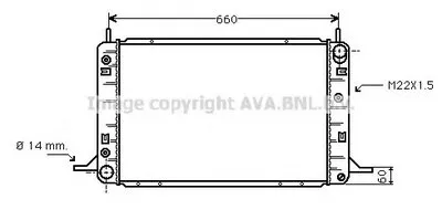 Радиатор, охлаждение двигателя AVA QUALITY COOLING купить
