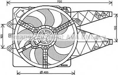 Вентилятор, охлаждение двигателя AVA QUALITY COOLING купить