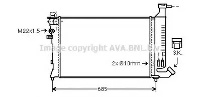 Радиатор, охлаждение двигателя AVA QUALITY COOLING купить