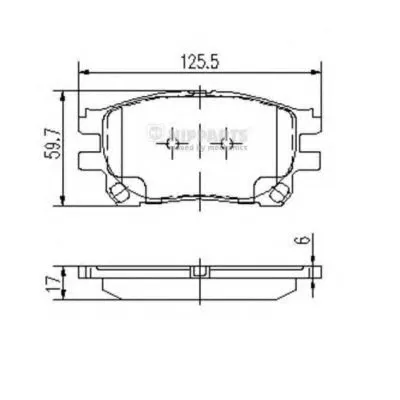 Комплект тормозных колодок, дисковый тормоз NIPPARTS купить