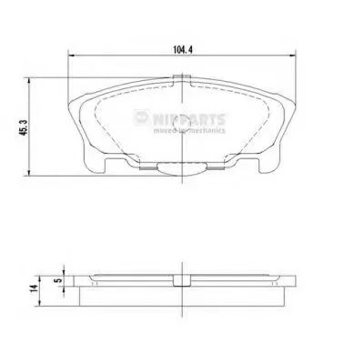 Комплект тормозных колодок, дисковый тормоз NIPPARTS купить