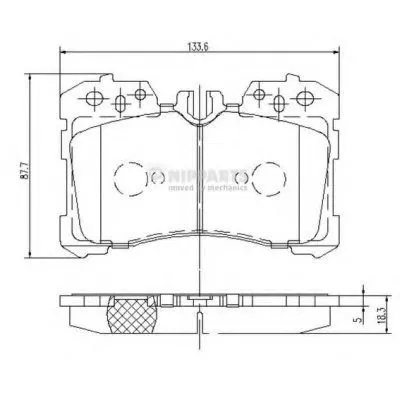 Комплект тормозных колодок, дисковый тормоз NIPPARTS купить