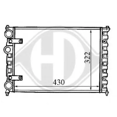 Радиатор, охлаждение двигателя DIEDERICHS купить