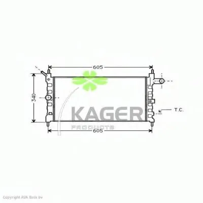 Радиатор, охлаждение двигателя KAGER купить