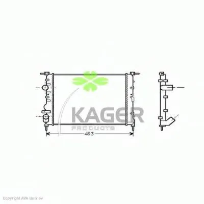 Радиатор, охлаждение двигателя KAGER купить