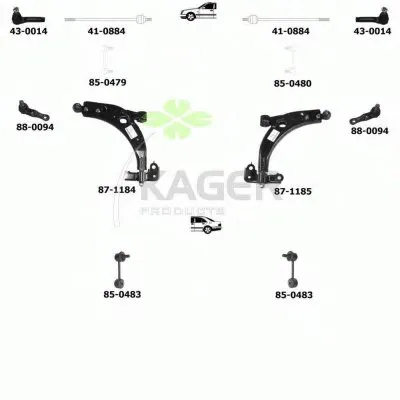Подвеска колеса KAGER купить
