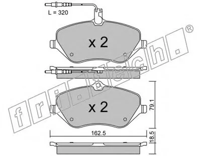 Комплект тормозных колодок, дисковый тормоз fri.tech. купить