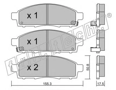 Комплект тормозных колодок, дисковый тормоз fri.tech. купить