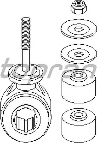 Ремкомплект, соединительная тяга стабилизатора TOPRAN купить