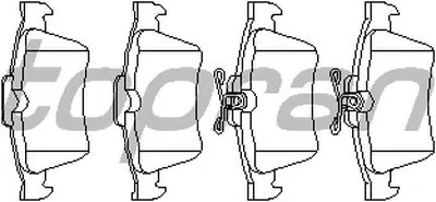 Комплект тормозных колодок, дисковый тормоз TOPRAN купить