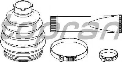 Комплект пылника, приводной вал TOPRAN купить