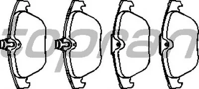 Комплект тормозных колодок, дисковый тормоз TOPRAN купить