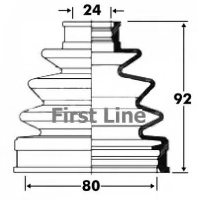 Пыльник, приводной вал FIRST LINE купить