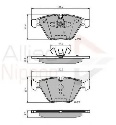 Комплект тормозных колодок, дисковый тормоз ANL Braking COMLINE купить