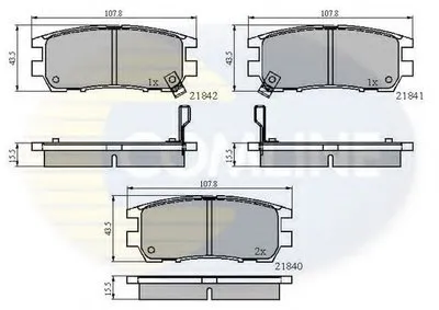 Комплект тормозных колодок, дисковый тормоз Comline COMLINE купить