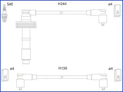 Комплект проводов зажигания Hueco HITACHI купить