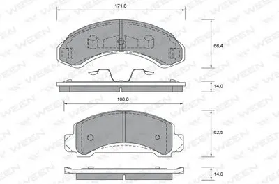 Комплект тормозных колодок, дисковый тормоз WEEN купить